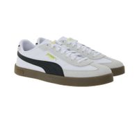 PUMA Club II Era Echtleder-Schuhe Herren Sneaker im Fußball-Retro Design mit Softfoam 397447 07 Weiß/Schwarz
