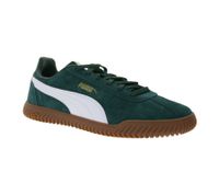 PUMA Club Kayzer Suede Chaussures Homme en daim, Baskets de football rétro avec semelle Softfoam 402606 02 Vert/Blanc