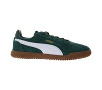 PUMA Club Kayzer Suede Chaussures Homme en daim, Baskets de football rétro avec semelle Softfoam 402606 02 Vert/Blanc