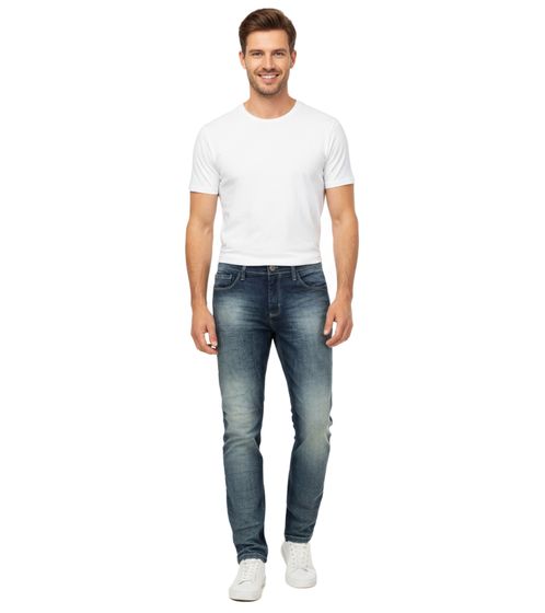 SUBLEVEL Herren Alltags-Jeans in Modern Straight-Fit Denim-Hose im 5-Pocket-Style Baumwoll-Hose H85006T61957D242 Blau