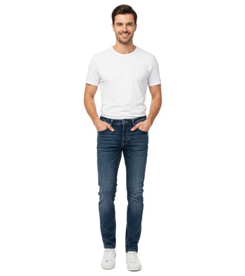 SUBLEVEL Herren Alltags-Jeans in Modern Straight-Fit Denim-Hose im 5-Pocket-Style Baumwoll-Hose H85006T61957M190 Blau
