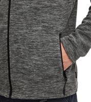 INDICODE Wilton Men's Fleece Jacket with Stand-Up Collar and Chest Pocket, Heathered Transitional Jacket 55383MM 999 Gray/Black
