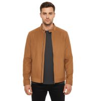 !SOLID Vamos Men's Faux Leather Jacket, Fashionable Transitional Jacket with Pockets 21301240ME 181031 Toffee Brown