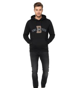 Sweat à capuche BLEND pour homme en coton avec logo UNLIMITED 20717207 194007 Noir