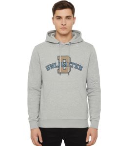 Sweat à capuche BLEND en coton pour homme avec logo UNLIMITED 20717207 200274 Gris