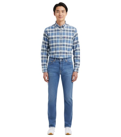 Jeans da uomo LEVI'S 511 Slim-Fit, pantaloni in denim slim, pantaloni in cotone 04511-5461 "Dark Indigo Worn In" Blu