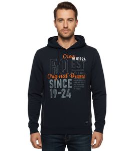 Sweat à capuche Erik pour homme, en coton, brodé, bleu (FQ1924)