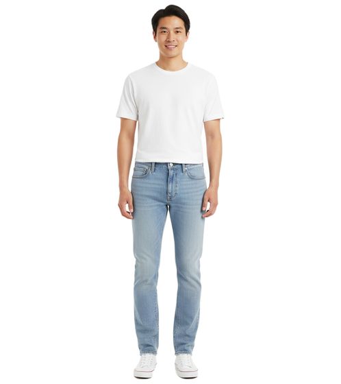 LEVI'S 511 Slim-Fit Men's Jeans, Slim Denim Trousers with Linen Blend, Cotton Trousers 04511-6137 "On The Horizon Lightweight" - Blue