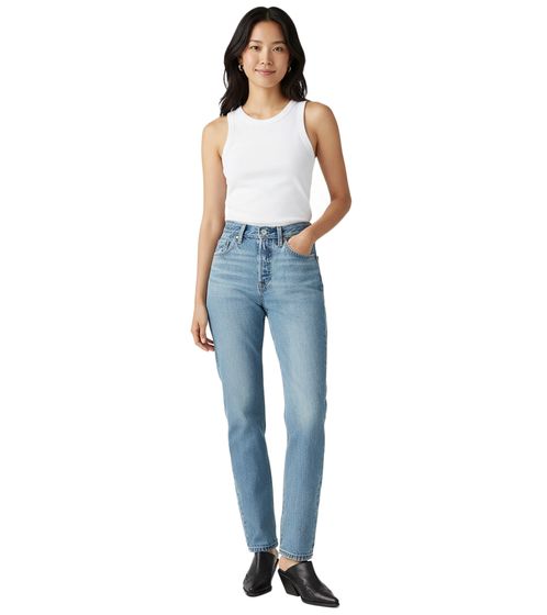 LEVI'S 501 Original Straight-Fit Women's Jeans, Denim with Tencel Cotton Blend, 12501-0576 "Switch Stitch" Blue
