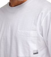 Chemise basique à manches longues pour homme 11 PROJECT Emilio, col rond, 100 % coton, blanche (réf. 21300996ME 110601)