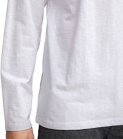 Chemise basique à manches longues pour homme 11 PROJECT Emilio, col rond, 100 % coton, blanche (réf. 21300996ME 110601)