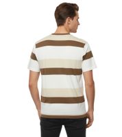 11 PROJECT Frankie Men's Cotton T-Shirt, Color-Blocking Summer Shirt 21301046ME 181016 Brown/White