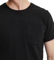 11 PROJECT Otto T-shirt da uomo in cotone, semplice camicia estiva con taschino 20716238 ME 194007 Nero