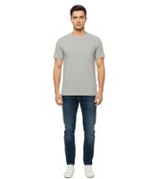 11 PROJECT Otto T-shirt da uomo in cotone, semplice camicia estiva con taschino sul petto 20716238 ME 200274 Grigio