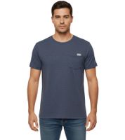11 PROJECT Santo Men's Cotton T-Shirt, Heathered Summer Shirt with Chest Pocket 20715236 ME 194024 Blue