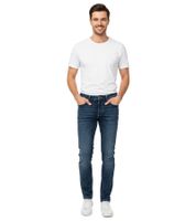 SUBLEVEL Men's Everyday Jeans in Modern Straight-Fit Denim, 5-Pocket Style, Cotton Trousers H85006T61957M190 Blue