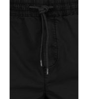 SUBLEVEL Herren Cargo-Hose elastischer Bund mit Kordelzug Baumwoll-Hose in Schwarz oder Grün