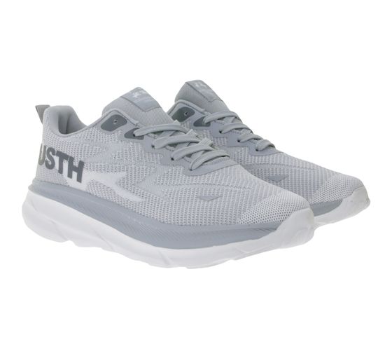 U.S ATHLETIC Nitro Herren Freizeit-Sneaker mit "USTH"-Print Schnür-Schuhe Turnschuhe Grau/Weiß