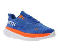 Zapatillas Nitro deportivas casuales para hombre de U.S. Athletic con estampado "USTH", con cordones, color azul/naranja neón/blanco.