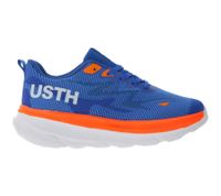 Zapatillas Nitro deportivas casuales para hombre de U.S. Athletic con estampado "USTH", con cordones, color azul/naranja neón/blanco.