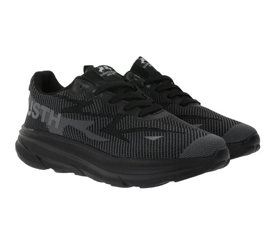 U.S ATHLETIC Nitro Herren Freizeit-Sneaker mit "USTH"-Print Schnür-Schuhe Turnschuhe Schwarz
