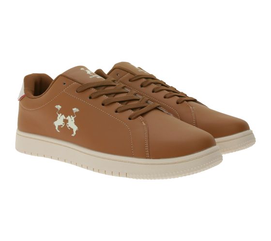 Baskets de ville pour homme U.S. Athletic Street, modèle City, à lacets, marron, avec logo imprimé