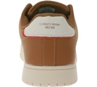 Baskets de ville pour homme U.S. Athletic Street, modèle City, à lacets, marron, avec logo imprimé