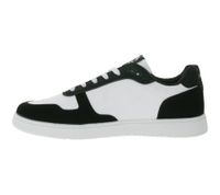 Sneakers casual da uomo U.S. ATHLETIC Basic con logo in rilievo, stringate e ricamo, bianco/nero