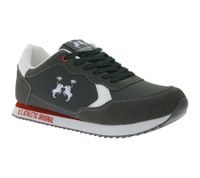 U.S. ATHLETIC Speed ​​Run Men's Sports Sneakers in Canvas/Suede Look, Lace-Up Shoes, Dark Gray