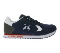 U.S. Athletic Speed ​​Run Men's Sports Sneakers in Canvas Suede Look Lace-up Shoes Trainers Navy/Red/White/Grey