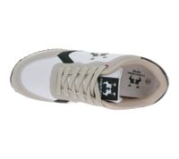 U.S. Athletic Speed ​​Run Men's Sports Sneakers in Canvas Suede Look Lace-up Shoes Trainers White/Beige