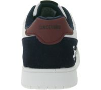 U.S. Athletic Basic Men's Everyday Sneakers with Embossed Logo, Lace-Up Shoes with Embroidery, Sneakers, White/Grey/Navy/Bordeaux