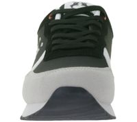 Scarpe da ginnastica sportive da uomo U.S. Athletic Speed ​​Run in tela effetto scamosciato con lacci, nere/grigie/bianche