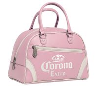 Bolso bandolera Corona para mujer con logo bordado - Artículo de colección - Varios modelos: bolso de lona, ​​bolso shopper pequeño o bolso bowling en rosa o beige/marrón