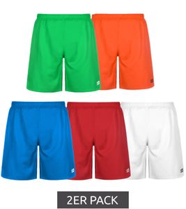 2er Pack Outfitter OCEAN FABRICS Trainings-Shorts für Herren nachhaltige Sport-Hose Tahi Match OUT-M-1032-OTW in Weiß, Rot, Blau, Orange oder Grün