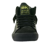 Baskets montantes pour femme BRITISH KNIGHTS Roco, imprimé léopard, lacets, revers convertible ou rabattable, B48-3709-02, Noir