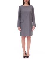 2er Sparpack Damen nachhaltiges Kleid mit Schulterpolstern Business-Kleid mit Wollanteil Mini-Kleid 956968 Grau