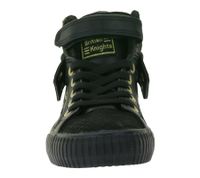 Zapatillas deportivas BRITISH KNIGHTS Roco para niñas, de caña media, con estampado de leopardo, cordones y caña plegable, modelo B48-3709C-02, color negro.