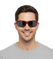 Gafas de sol deportivas Champion para hombre, polarizadas, ideales para vacaciones, categoría de filtro 3, CU512803, negro/rojo