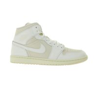 Zapatillas Nike Air Jordan 1 Mid para mujer, de piel auténtica, caña media, modelo BQ6472, en blanco/amarillo, blanco/verde o beige/blanco.