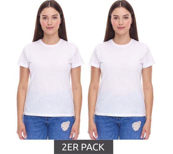 2-Pack PUMA Blank Base Women's T-Shirt, Sustainable Cotton Shirt, Sports Shirt, Fitness Shirt 678258 01 White