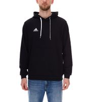 Felpa con cappuccio adidas Entrada 22 Hoody da uomo in cotone sostenibile con tasca a marsupio, nera o grigia