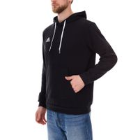 Felpa con cappuccio adidas Entrada 22 Hoody da uomo in cotone sostenibile con tasca a marsupio, nera o grigia