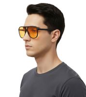 Gafas de sol Champion para hombre, estilo aviador, ideales para vacaciones CU513401 Naranja/Negro