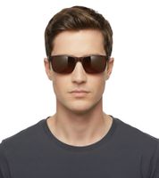 Gafas de sol Champion para hombre, estilo casual, con lentes espejadas, ideales para vacaciones, categoría de filtro 3, CU516203, color marrón mate