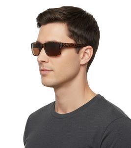 Gafas de sol polarizadas Champion para hombre, estilo casual, ideales para vacaciones, con montura ligeramente transparente CU514603 Marrón