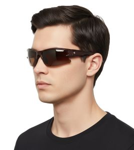 Gafas de sol deportivas Champion para hombre, lentes espejadas, polarizadas, categoría 3, CU516102, color marrón