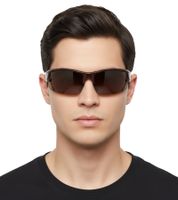 Gafas de sol deportivas Champion para hombre, lentes espejadas, polarizadas, categoría 3, CU516102, color marrón