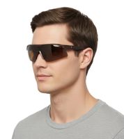 Gafas de sol deportivas Champion para hombre, lentes espejadas, polarizadas, categoría 3, CU514004, color marrón