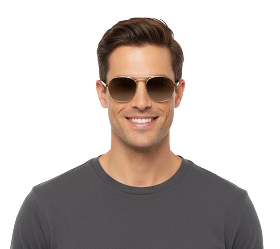 Champion Sunglasses for Men, Casual Glasses, Mirrored Sunglasses, Polarized, Category 2, CU515302 Gold